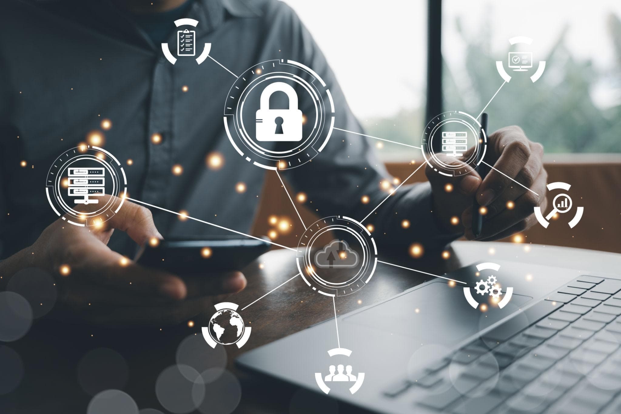 A secured, integrated business stack with AI workflows running across systems